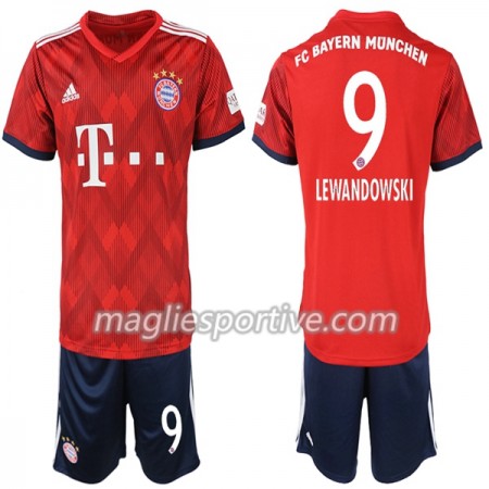 Completo Calcio Bayern Monaco Lewandowski 9 Bambino Divisa Prima 2018/2019